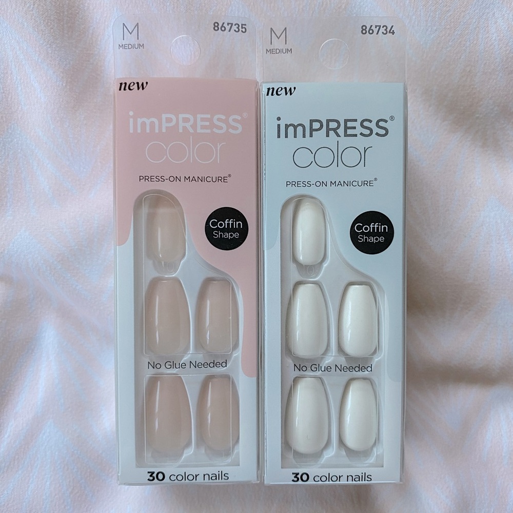 Kiss new Impress color press on nails serendipity & frosting